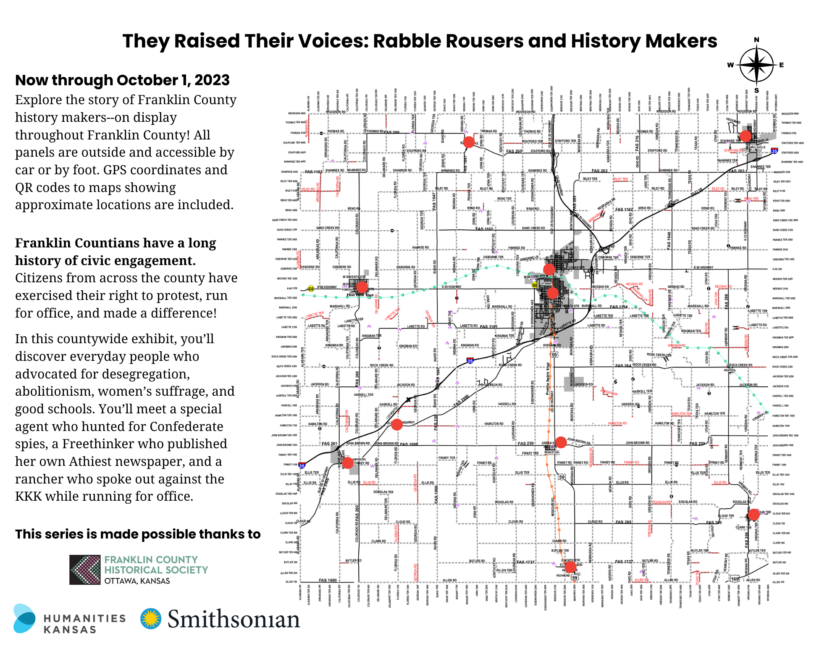 Map of locations of exhibit panels. Text is replicated in the original post.